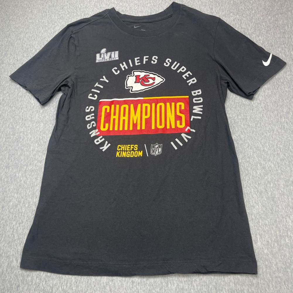 Kansas City Chiefs Nike T-Shirt Mens Small Super Bowl LVII NFL Football EUC